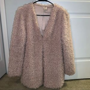 Blush Faux Fur Coat